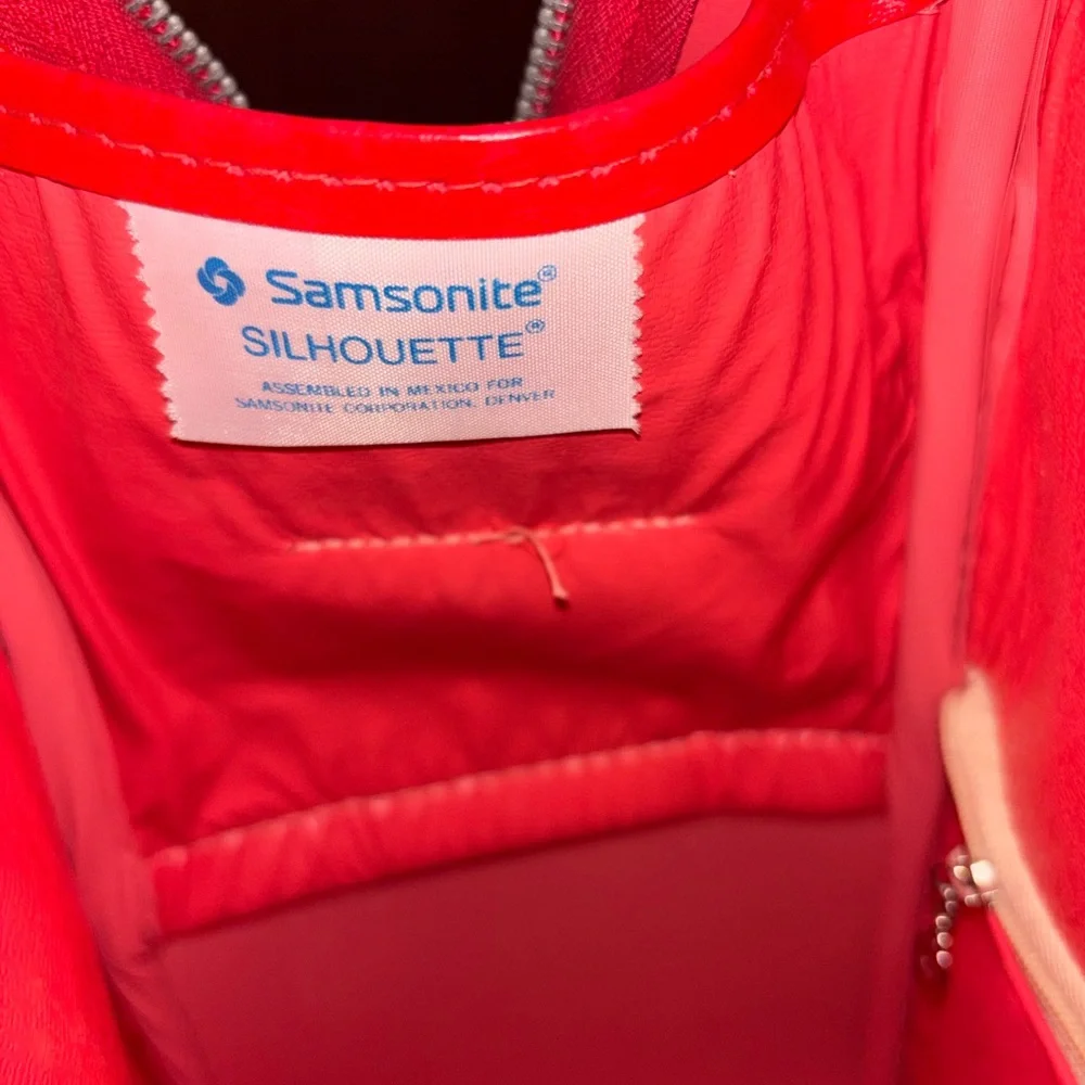 Samsonite Red Laptop Bag with Colorful Bow